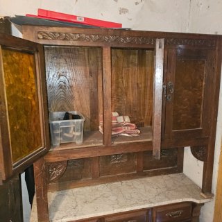 Mueble antiguo madera y mármol - Se regala