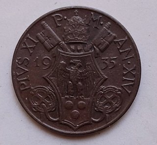 Città del VaticanoPio Xl 10 Centesimi 1935 Rara