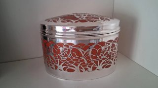 Plata Antiguo Joyero Vintage plata y coral