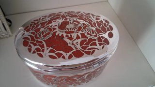 Plata Antiguo Joyero Vintage plata y coral