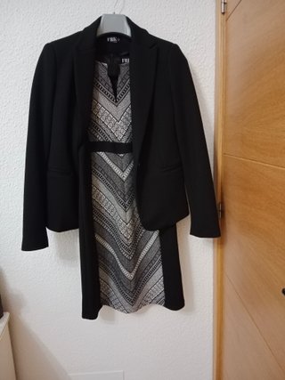 Vestido FRK negro y multicolor