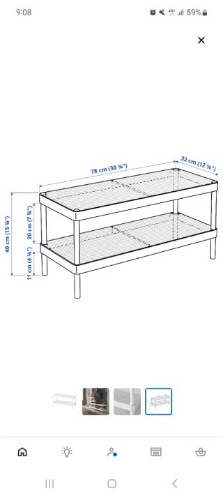 Zapatero Blanco Ikea Metálico 2 Estantes