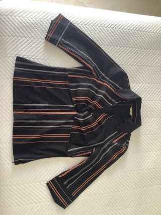 Blusa mujer talla 42 negra de rayas Celop elegante