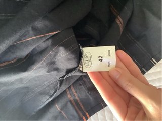 Blusa mujer talla 42 negra de rayas Celop elegante
