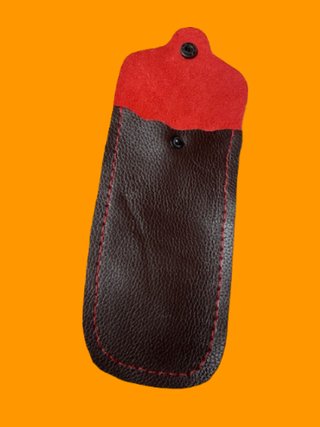 Funda de gafas de cuero vacuno