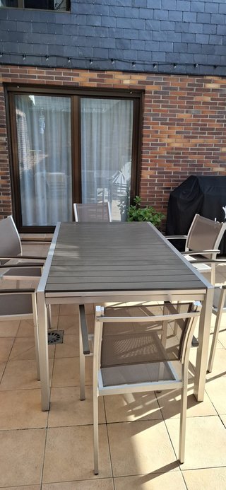 Conjunto Terraza: Mesa Extensible + 6 Sillas