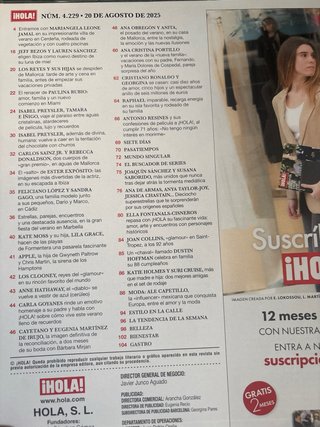 Revista Hola de agosto de 2025