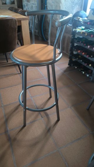 Taburetes Altos Cocina Madera y Metal