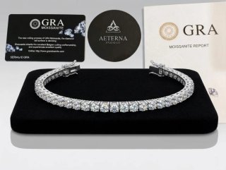Pulsera Tennis Plata 925 Moissanita GRA