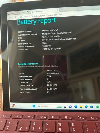 Microsoft Surface Go 3 mas teclado y raton.