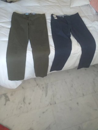 Pantalones Chinos El Ganso Azul y Verde