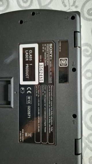 Reproductor DVD Portátil Sony MV-700HR 7 pulgadas.