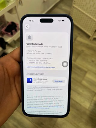 iPhone 17 Pro Max 256GB Azul | 19 ciclos | 100 bat
