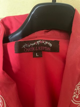 Vestido rojo flores blancas Talla L