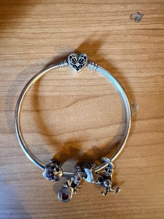 Pulsera Pandora Corazón Plata, talla 19