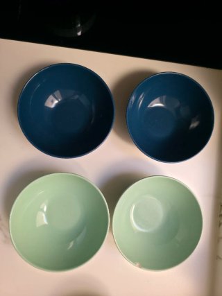 Cuencos Ikea Azul y Verde
