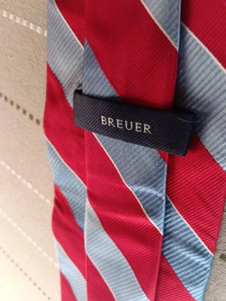 Corbata Breuer Rayas Rojas y Azules