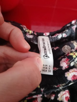 Falda larga estampada flores