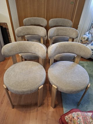 Pack 6 Sillas Comedor Tapizadas Madera