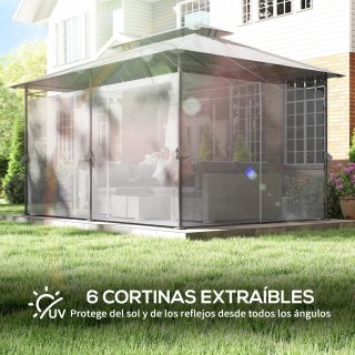Cenador Jardín 4x3m Doble Techo