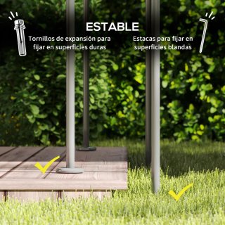 Cenador Jardín 4x3m Doble Techo