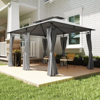 Cenador Jardín 4x3m Doble Techo