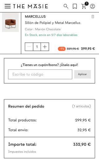 Sillón THE MĀSIE polipiel Nuevo