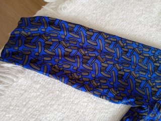 Vestido TMX azul y marrón estampado