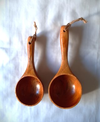 2 Cucharones Madera Artesanales