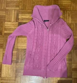 Chaqueta Lan Ting rosa con cremallera
