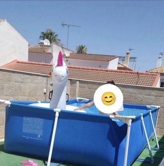 Piscina Rectangular y depuradora de arena.