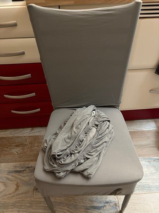 Pack 4 fundas comedor gris poliéster