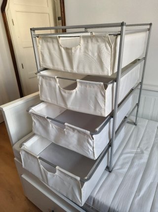 Cajonera in tessuto Ikea con 4 cassetti