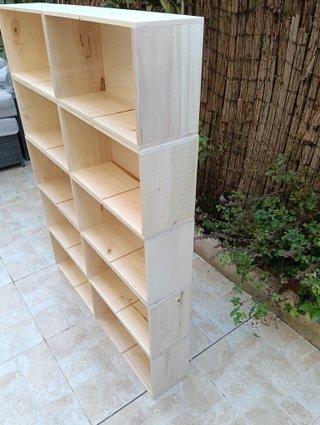 10 grandi scatole in legno per scaffali e armadi
