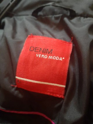 Abrigo negro largo capucha talla L Parka Chaquetón