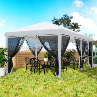 Carpa Gazebo 6x3m Plegable con 6 Paredes