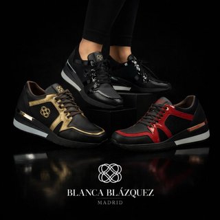 Zapatillas Blanca Blazquez Negro y Dorado