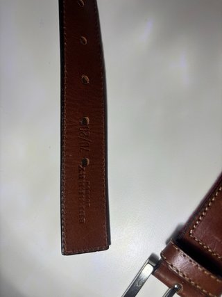 Cinturón Burberry Rojo y Marrón
