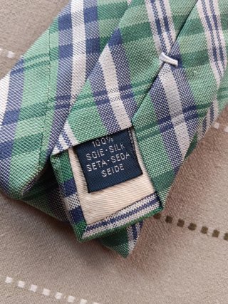 Corbata Breuer cuadros verde y azul