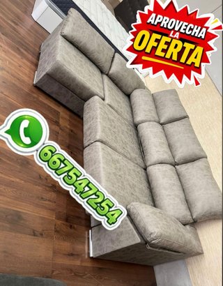 Sofa tela aqualine puff movible