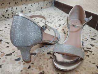 Zapatos de fiesta plateados Talla 39