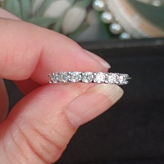Anillo Cuproníquel Moissanita