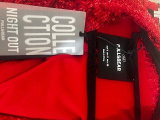 Conjunto Lentejuelas Rojo Chaqueta y Pantalón
