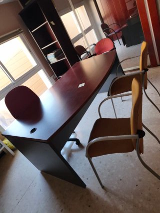Mesa de oficina modular madera y metal