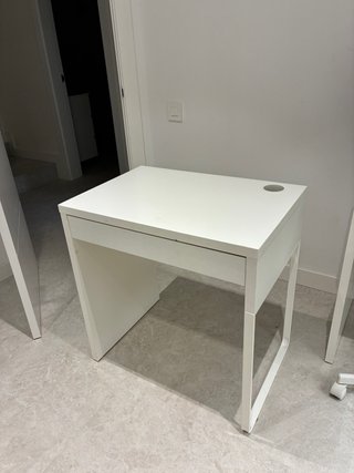 Escritorio blanco 73x50cm con cajón
