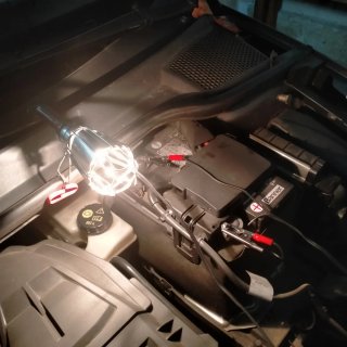 Luz portátil con pinzas batería