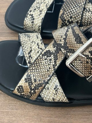 Sandalias Buonarotti Talla 40 Piel Serpiente