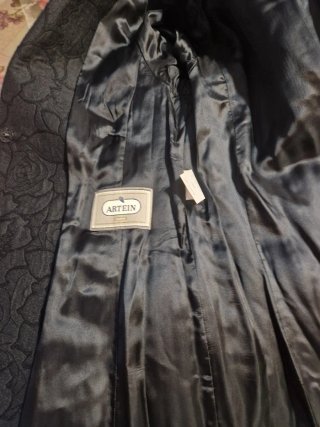 Abrigo Vintage Negro Talla 40
