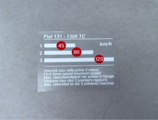 Pegatina Fiat 131 1300 TC Rodaje