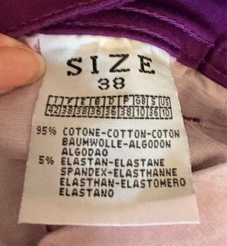 Pantalón vaquero morado mujer
